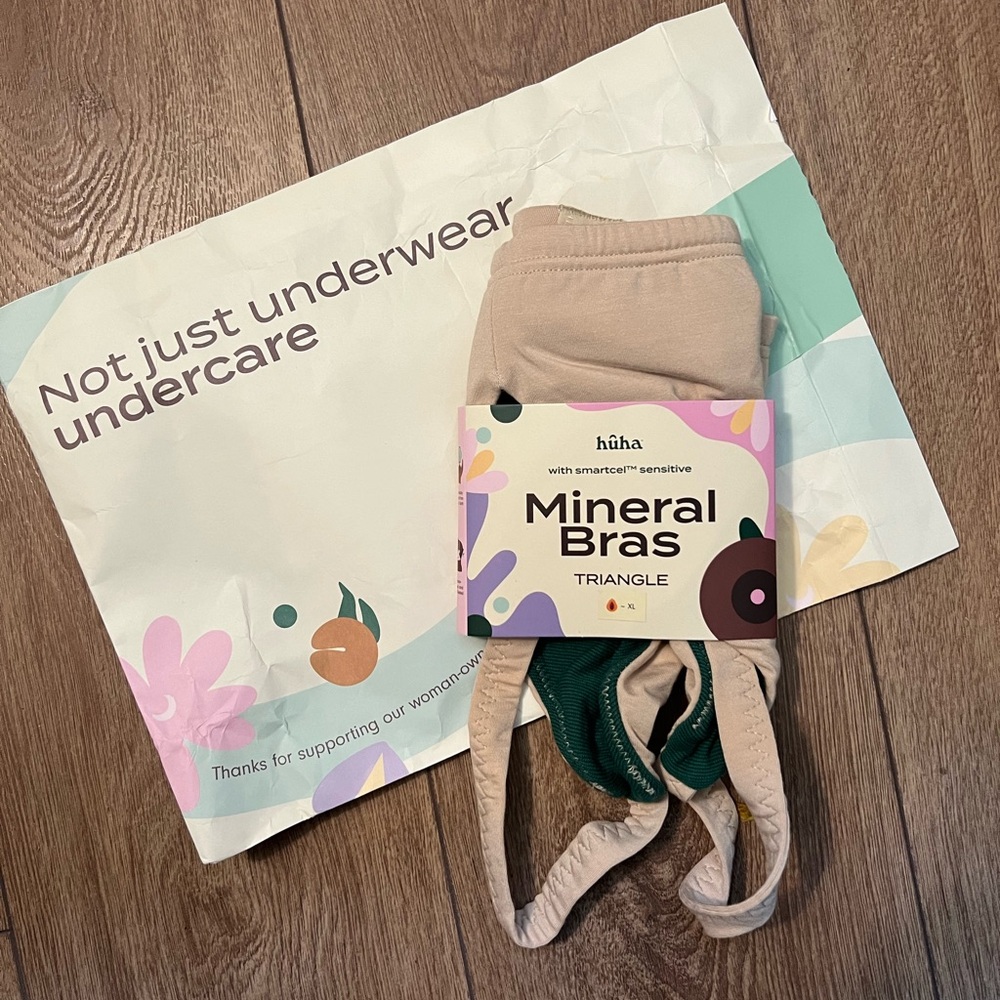 Huha mineral bra, triangle style, XL.